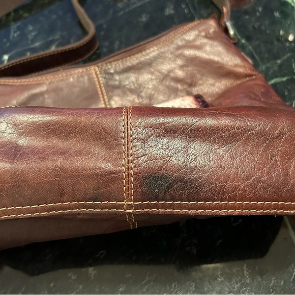 Jack Georges Savio Horseshoe Tooled Leather Crossbody Bag - Picture 13 of 13